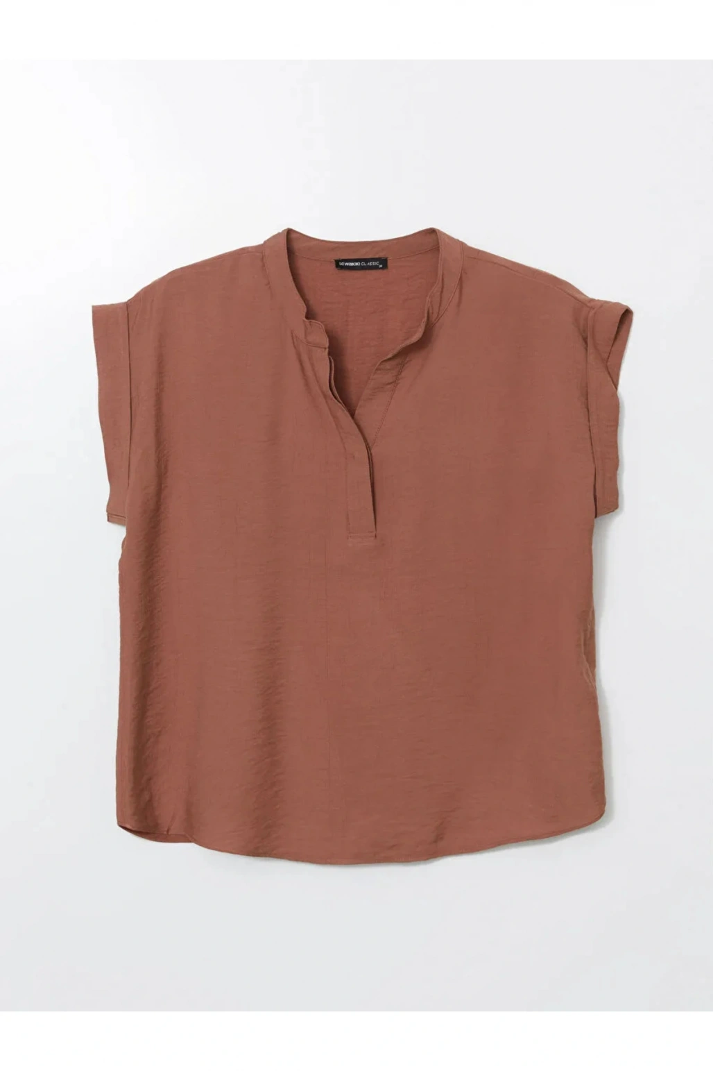 LCWAIKIKI Classic Kahverengi Kaçık Yaka Kadın Bluz T T