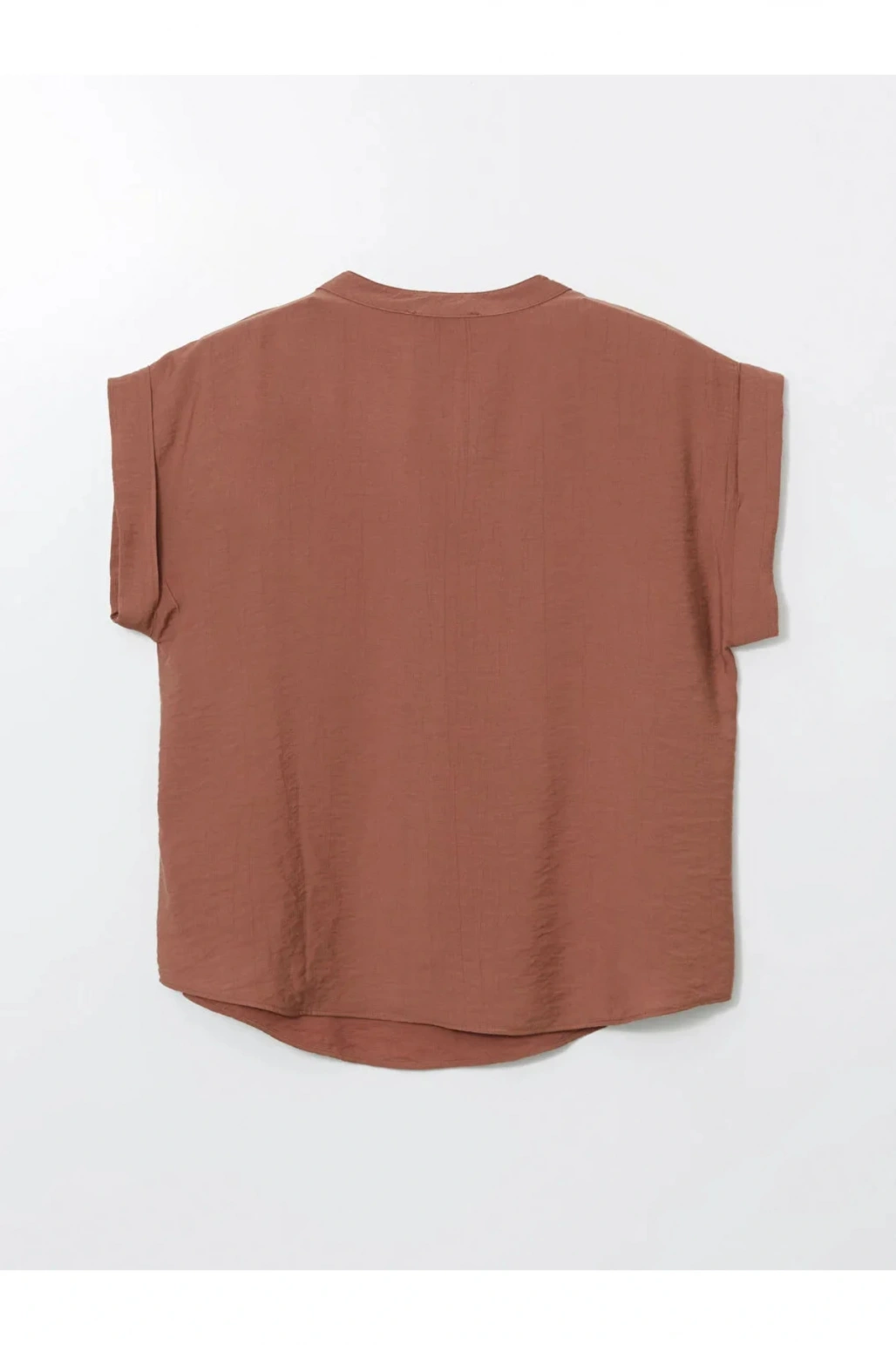 LCWAIKIKI Classic Kahverengi Kaçık Yaka Kadın Bluz T T