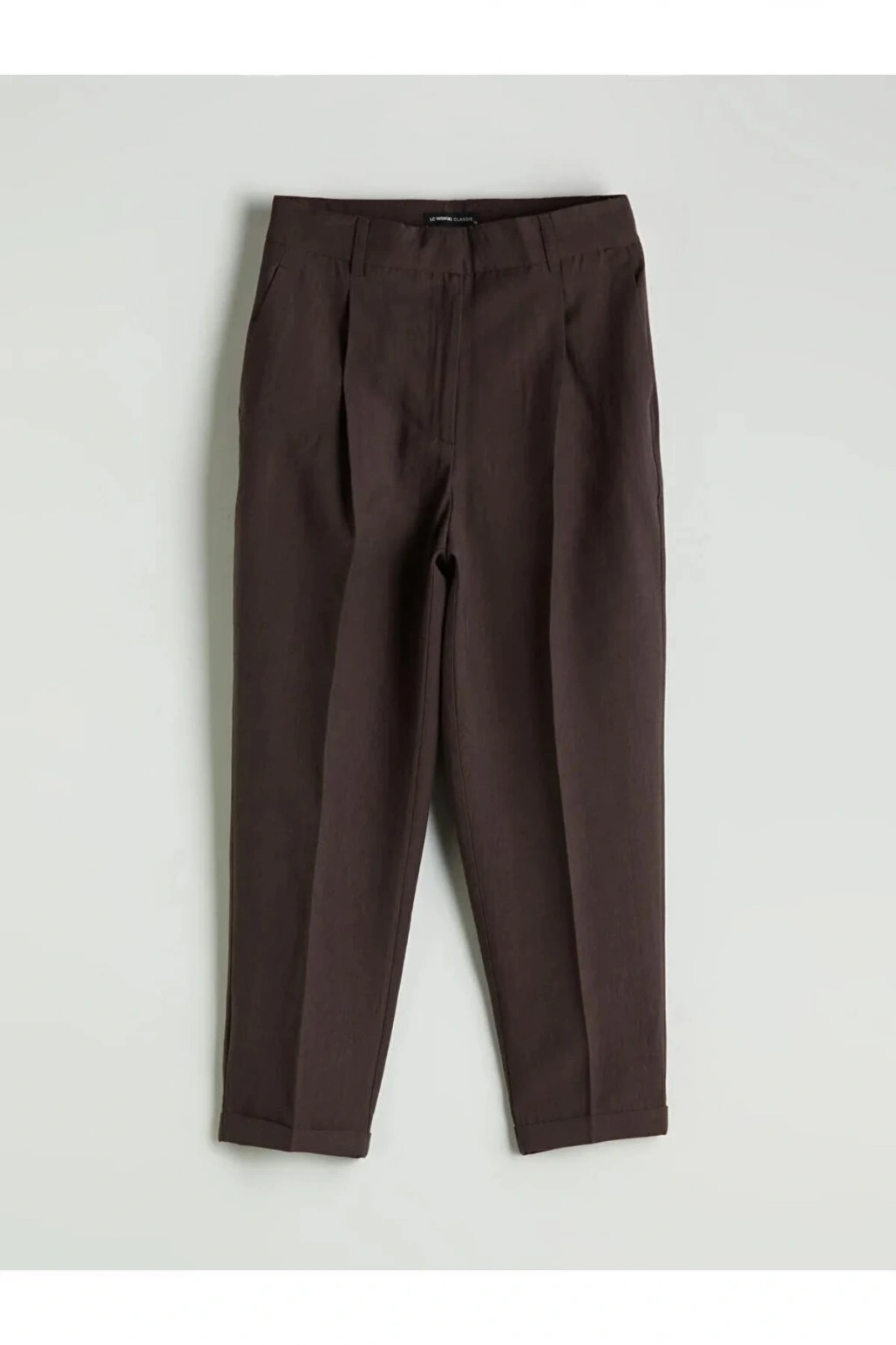 LCWAIKIKI Classic Kahverengi Loose Fit Cigarette Kadın Pantolon