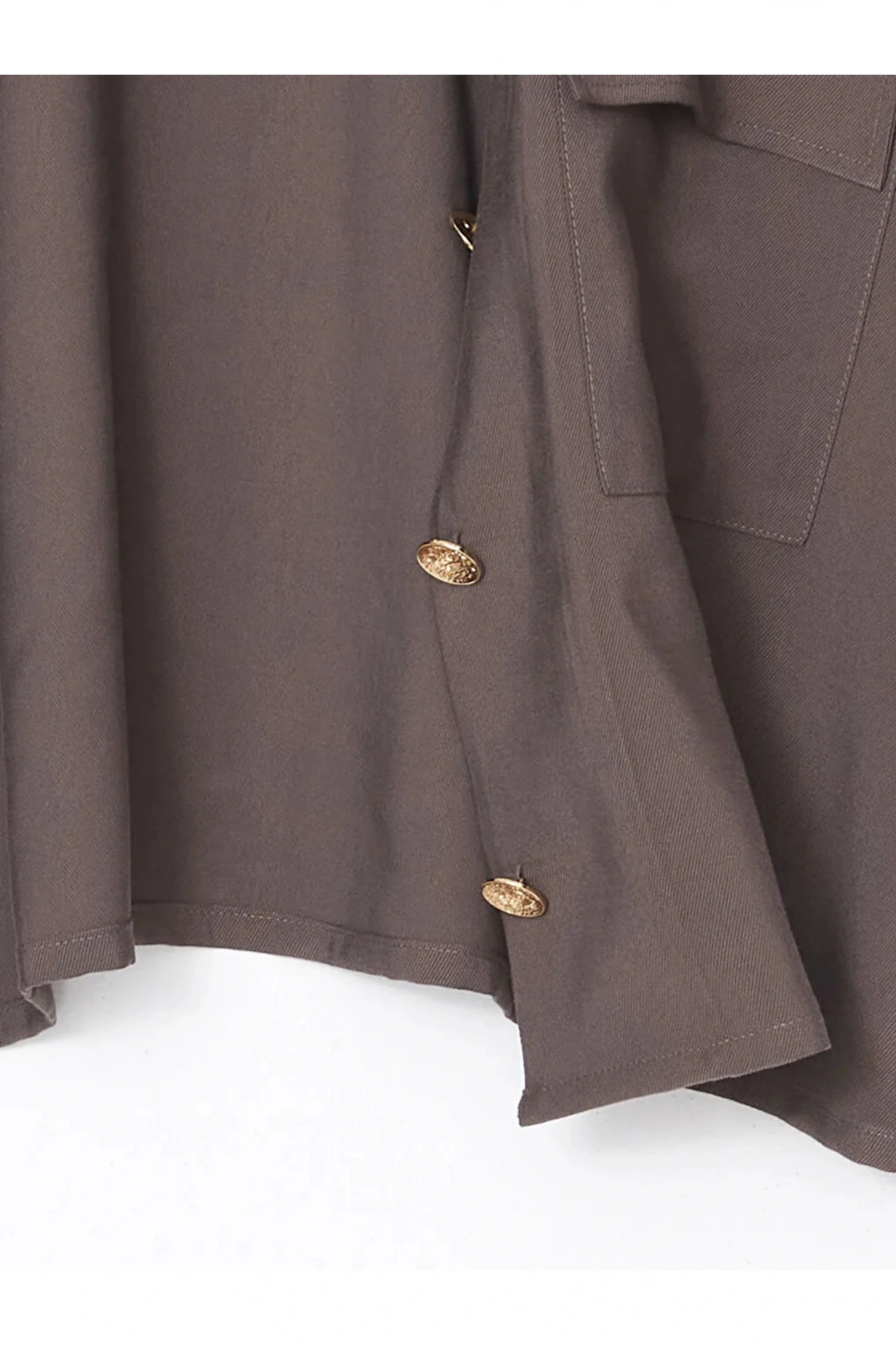 LCWAIKIKI Classic Kahverengi Oversize Gabardin Kadın Gömlek Ceket T T