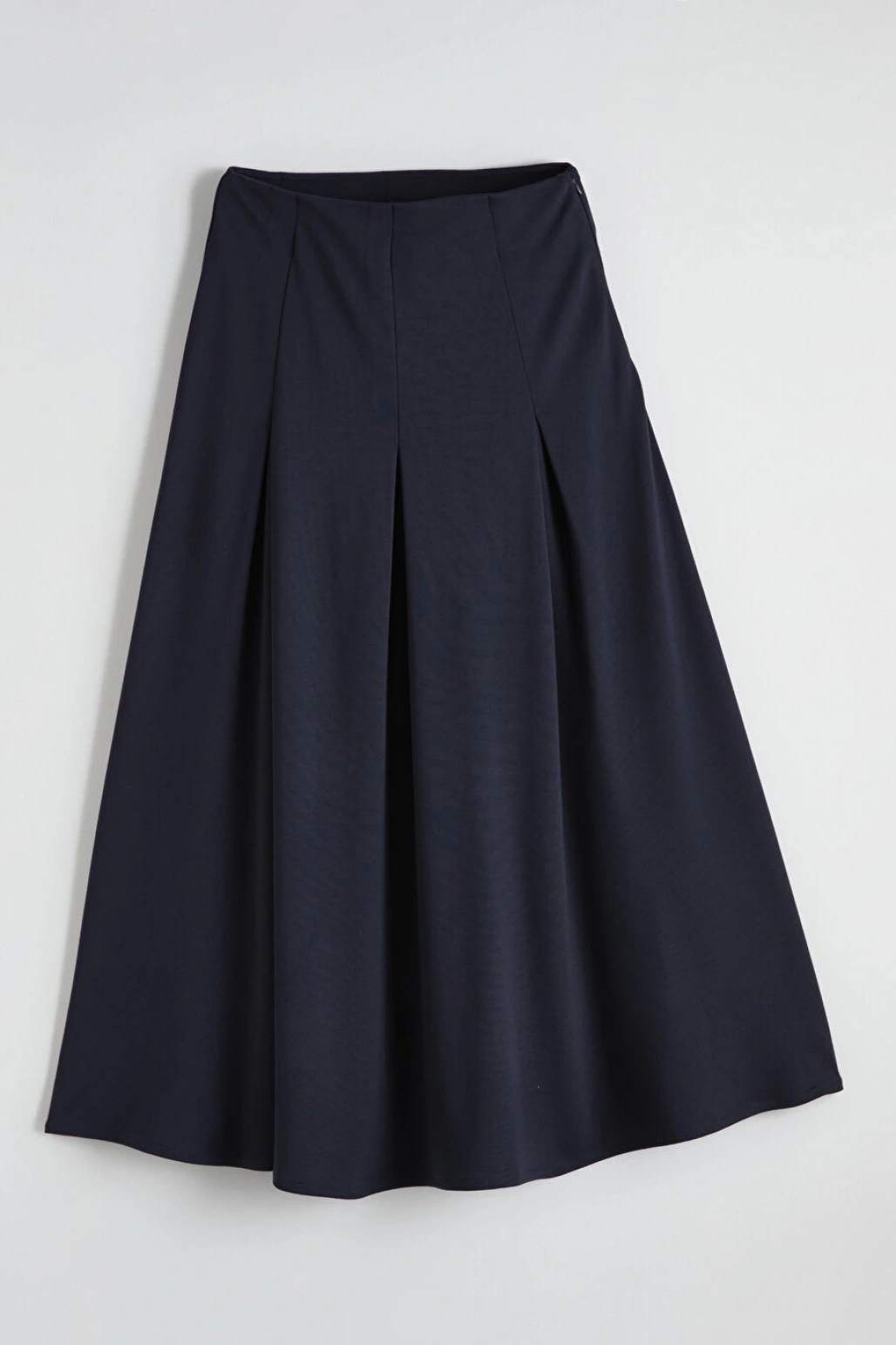 LCWAIKIKI Classic Lacivert Beli Fermuarlı Pileli Etek