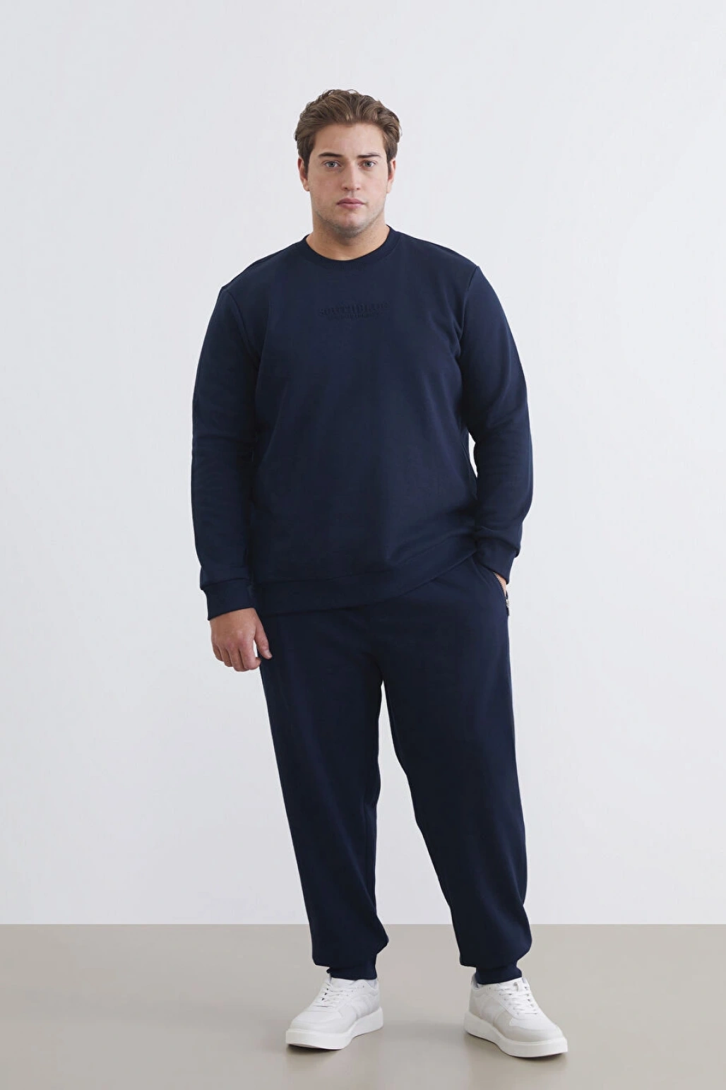 LCWAIKIKI Classic Lacivert Beli Lastikli Erkek Kalın Jogger Eşofman Altı