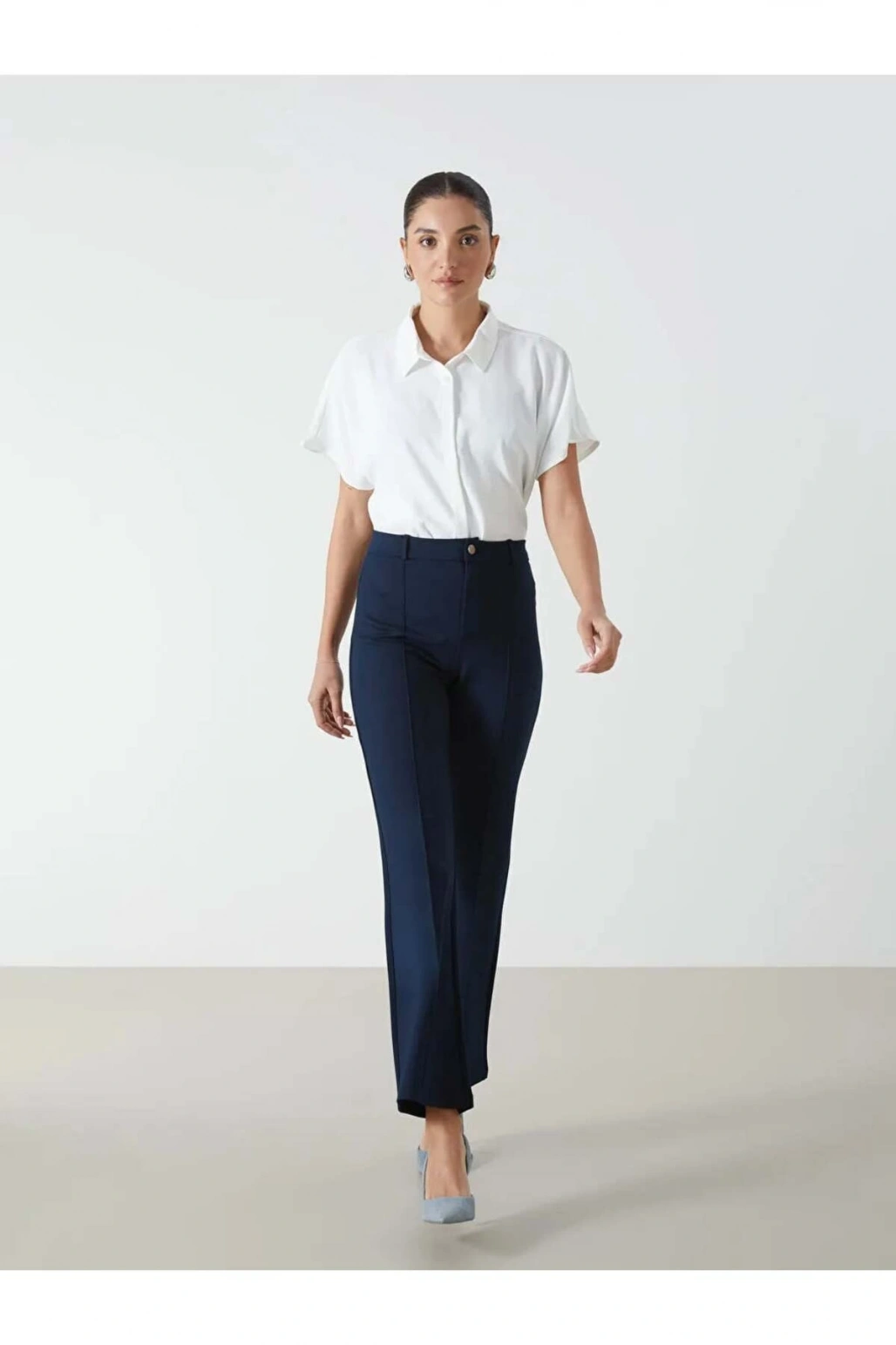 LCWAIKIKI Classic Lacivert Dar Fit Kadın Pantolon