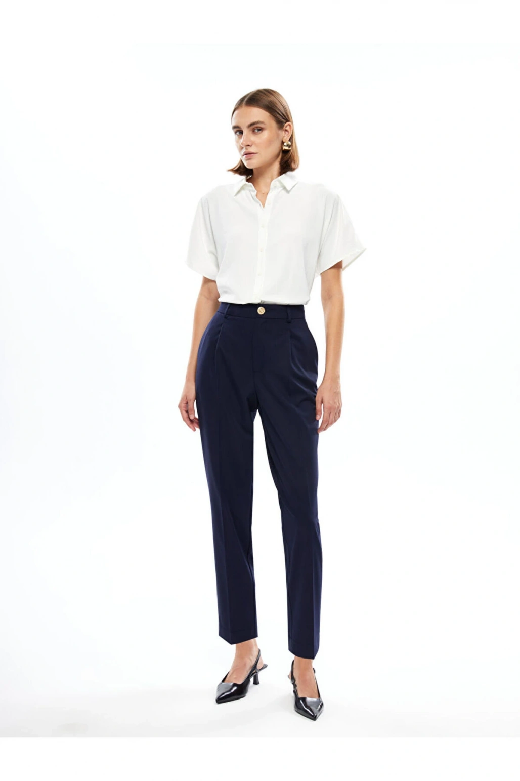 LCWAIKIKI Classic Lacivert Loose Fit Kadın Pantolon