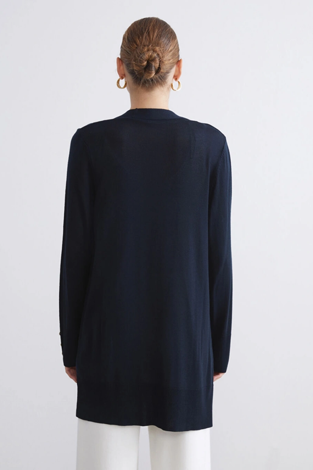 LCWAIKIKI Classic Lacivert Şal Yaka Kadın Triko Hırka