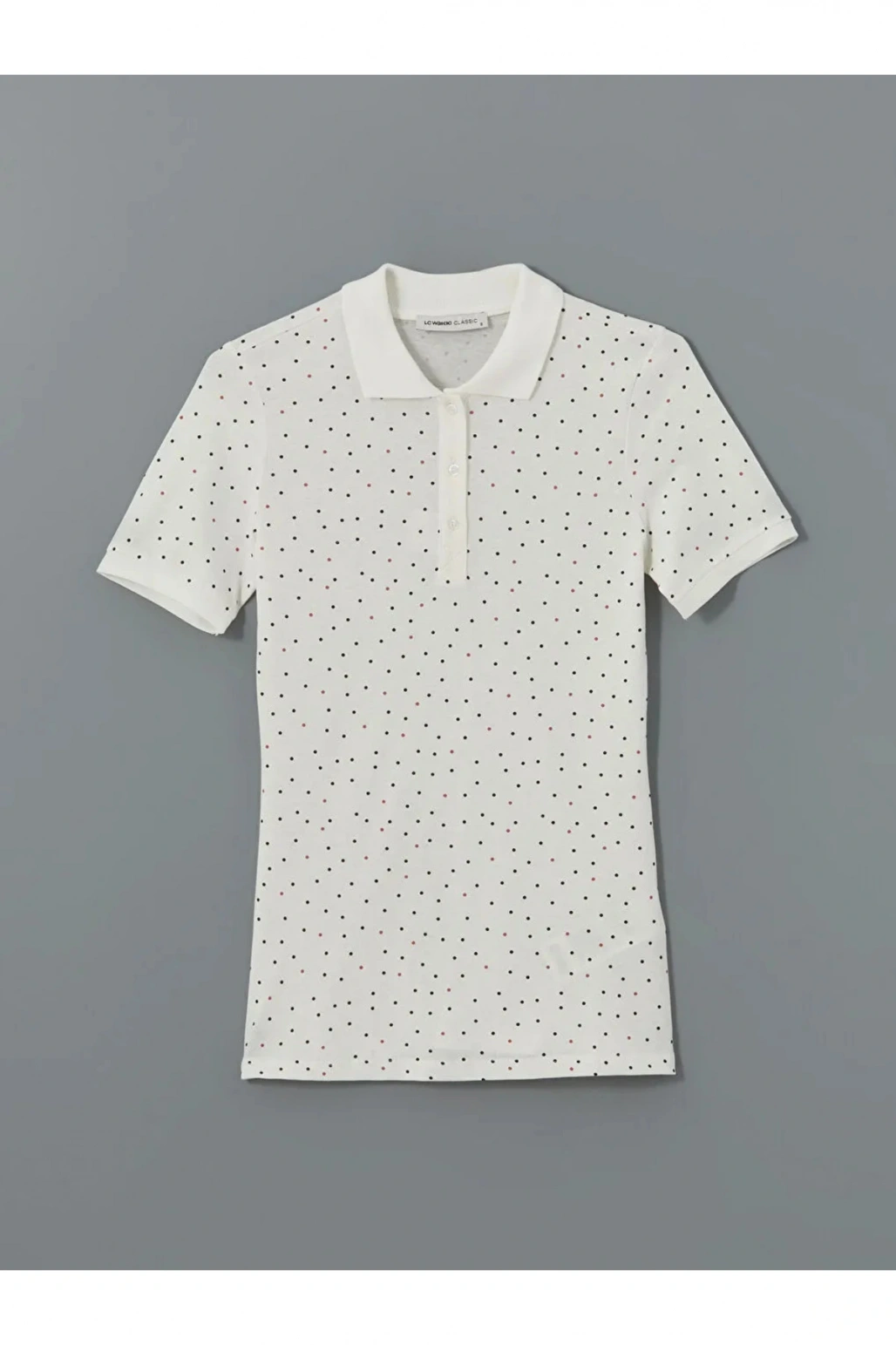 LCWAIKIKI Classic  Polo Yaka Desenli Kadın Tişört