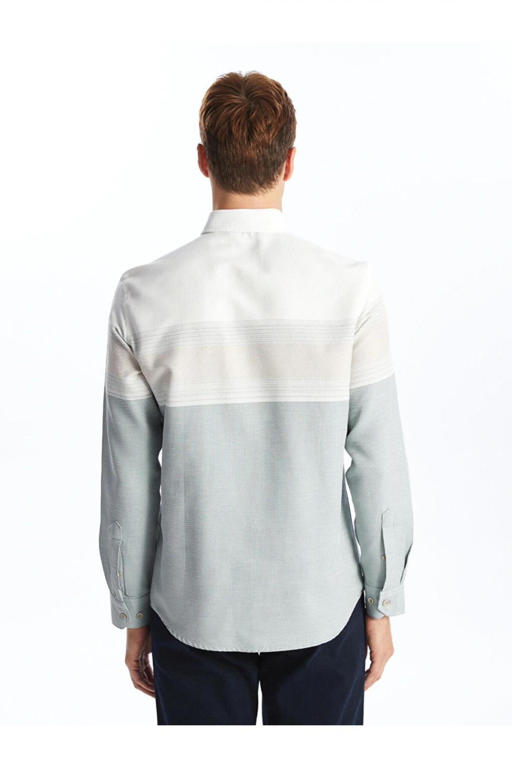 LCWAIKIKI Classic Regular Fit Uzun Kollu Çizgili Erkek Gömlek