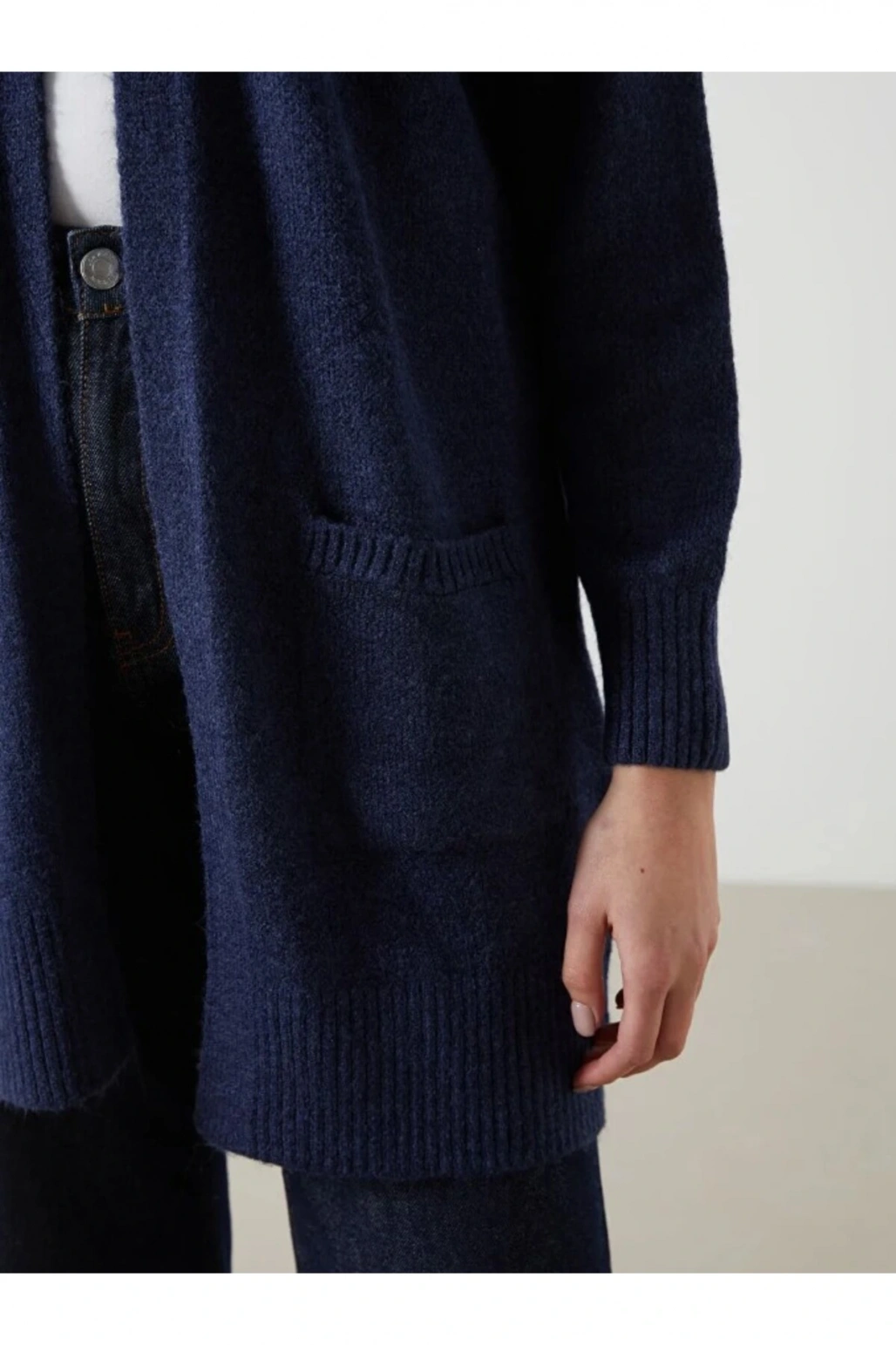 LCWAIKIKI Classic Şal Yaka Kadın Triko Hırka Büyük Beden