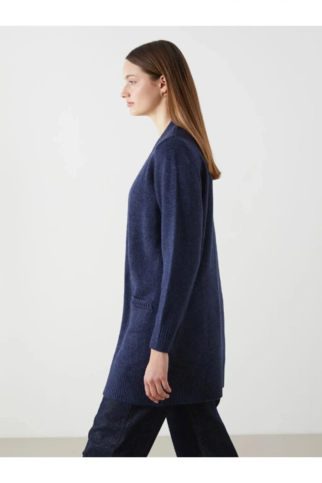 LCWAIKIKI Classic Şal Yaka Kadın Triko Hırka Büyük Beden