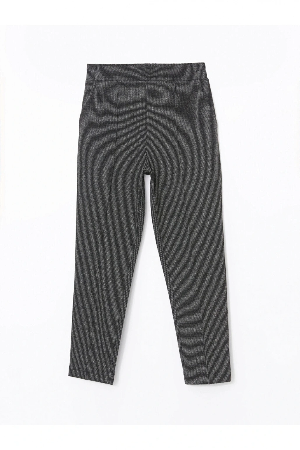 Lcwaıkıkı Classic Siyah Beli Lastikli Ekose Kadın Pantolon