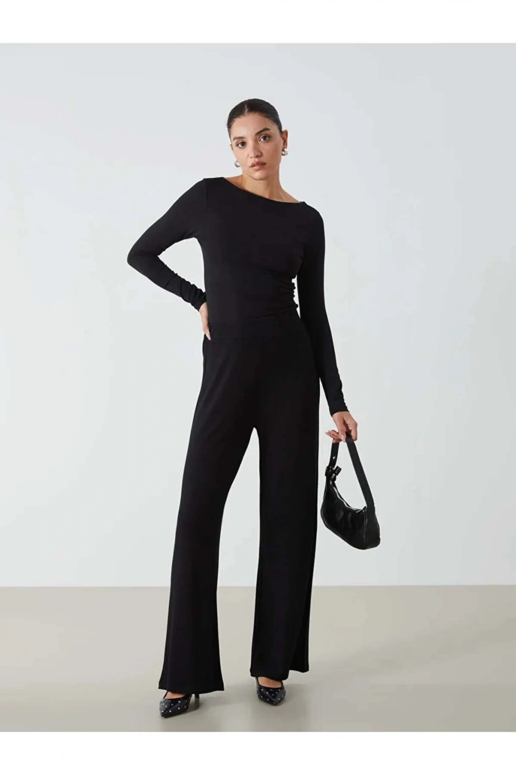 LCWAIKIKI Classic Siyah Beli Lastikli Kadın Eşofman Altı