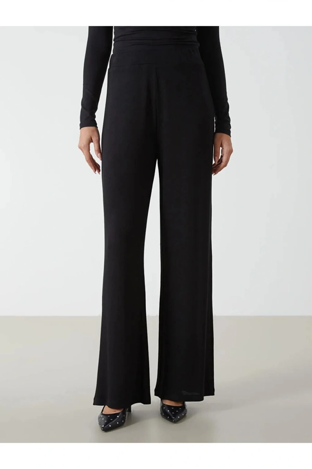 LCWAIKIKI Classic Siyah Beli Lastikli Kadın Eşofman Altı