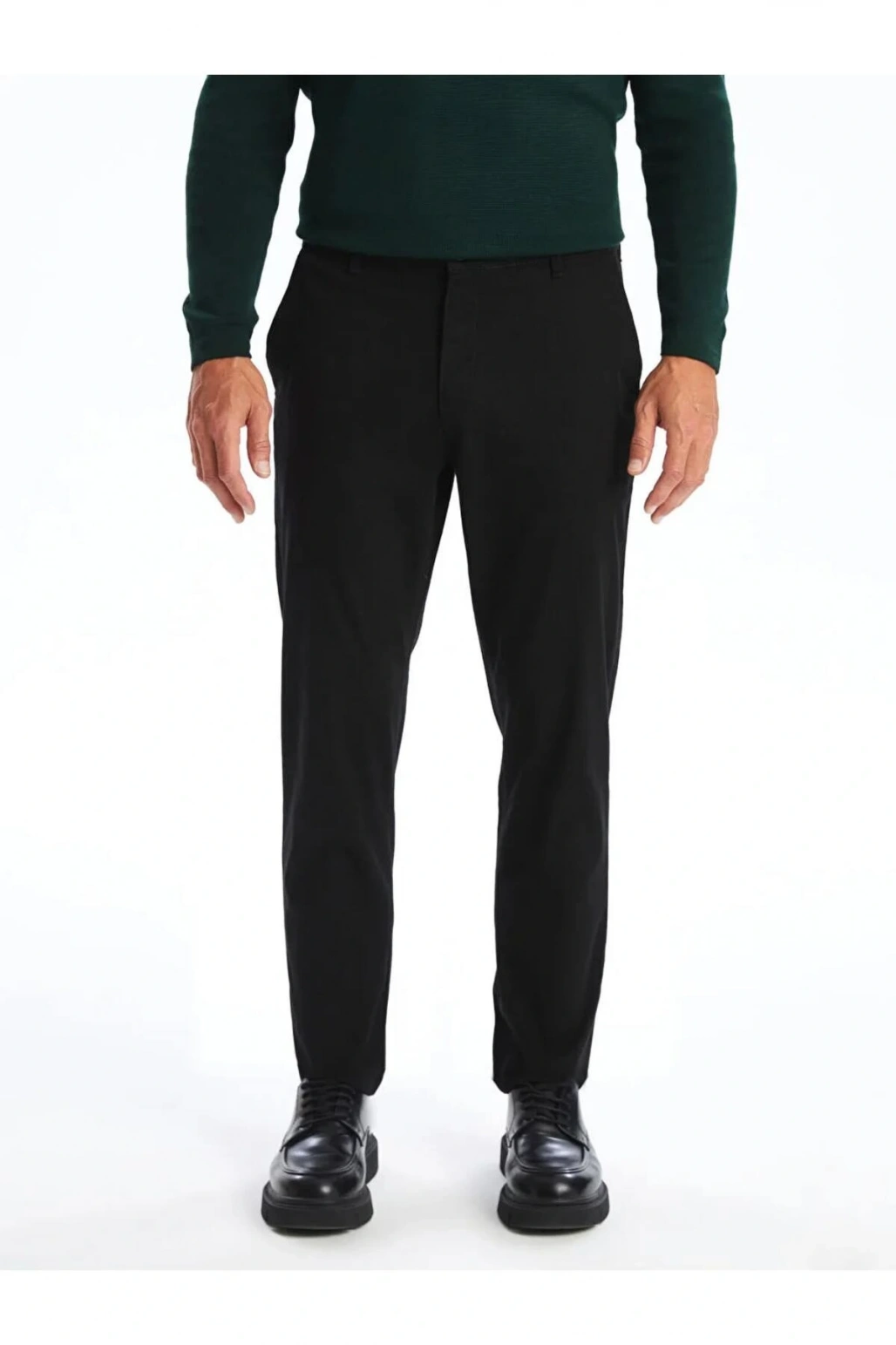 LCWAIKIKI Classic Siyah Dar Kalıp Erkek Chino Pantolon