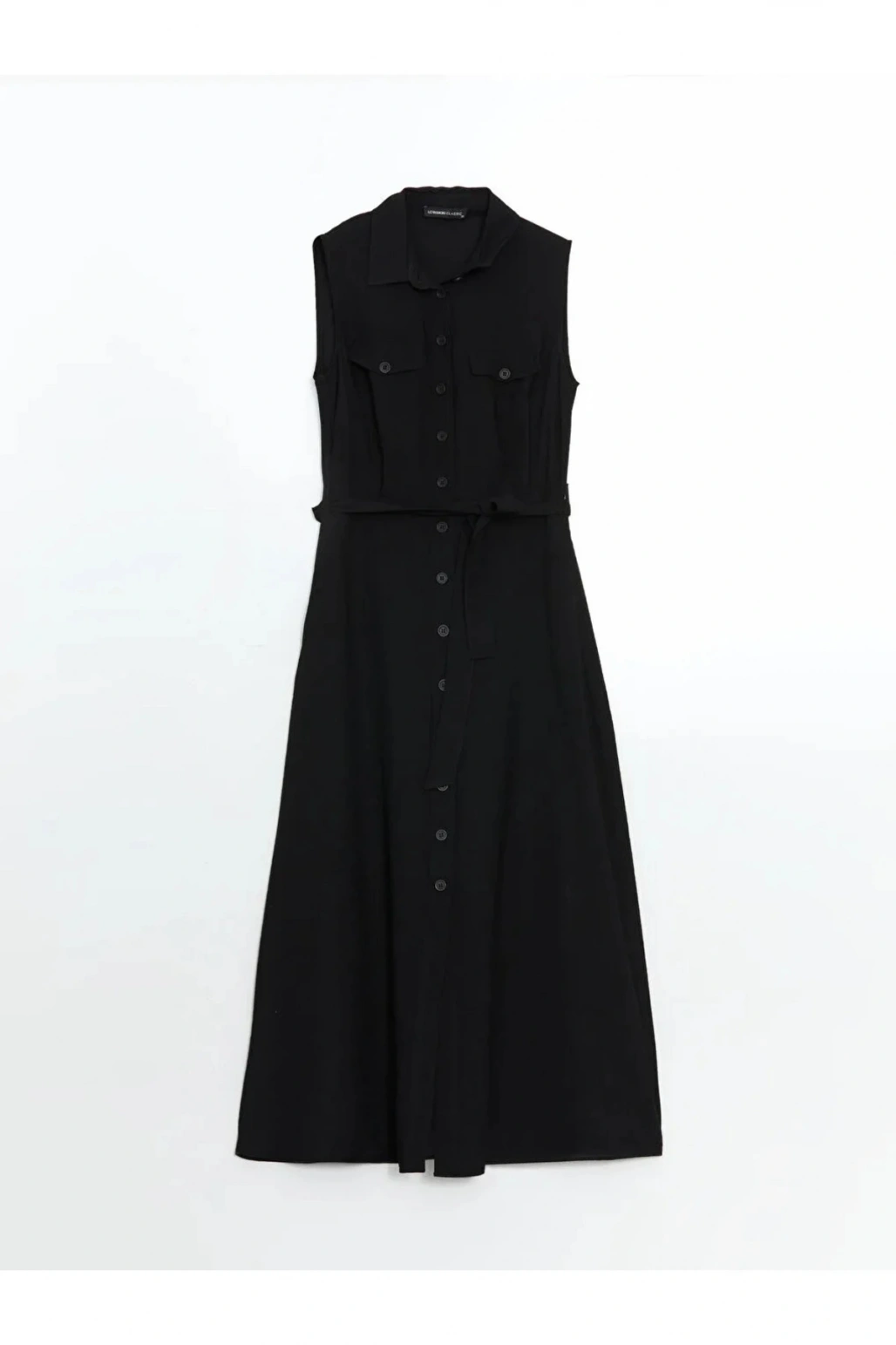 LCWAIKIKI Classic Siyah Müslin Kadın Gömlek Elbise