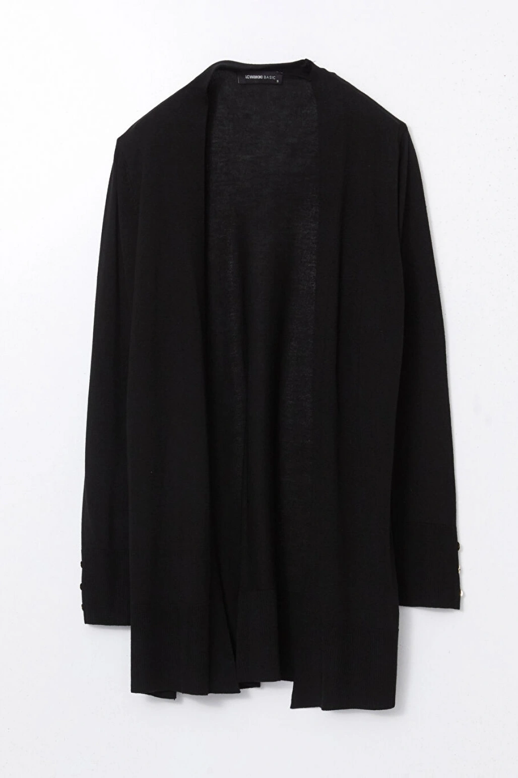 LCWAIKIKI Classic Siyah Şal Yaka Kadın Triko Hırka