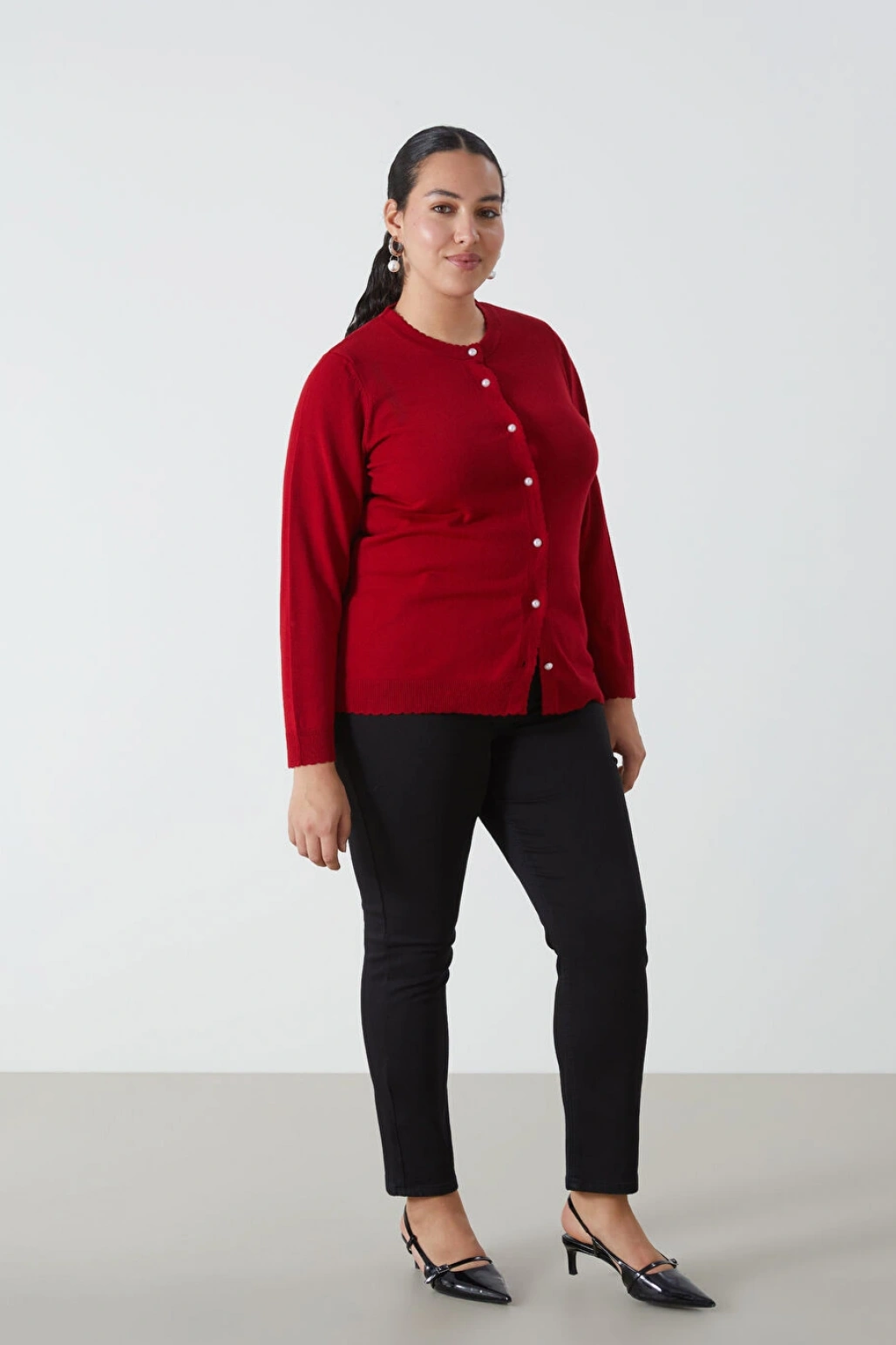 LCWAIKIKI Classic Siyah Slim Fit Kadın Içi Şardonlu Jean Pantolon