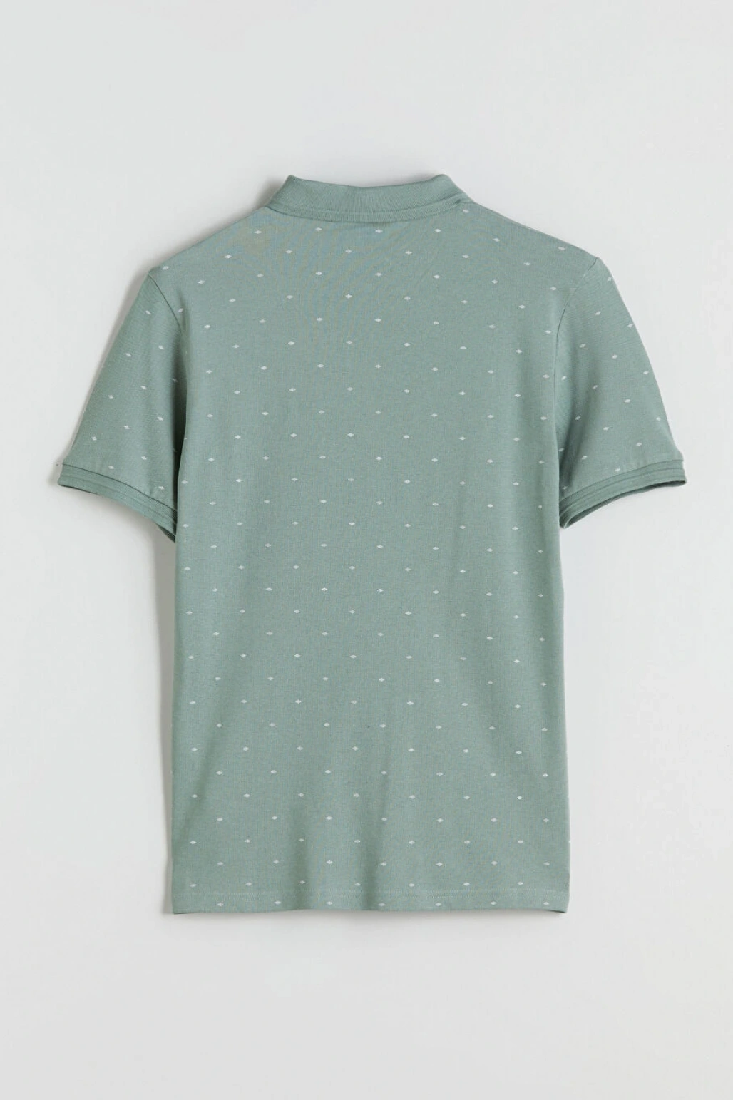 LCWAIKIKI Classic Yeşil Polo Yaka Desenli Pike Erkek Tişört