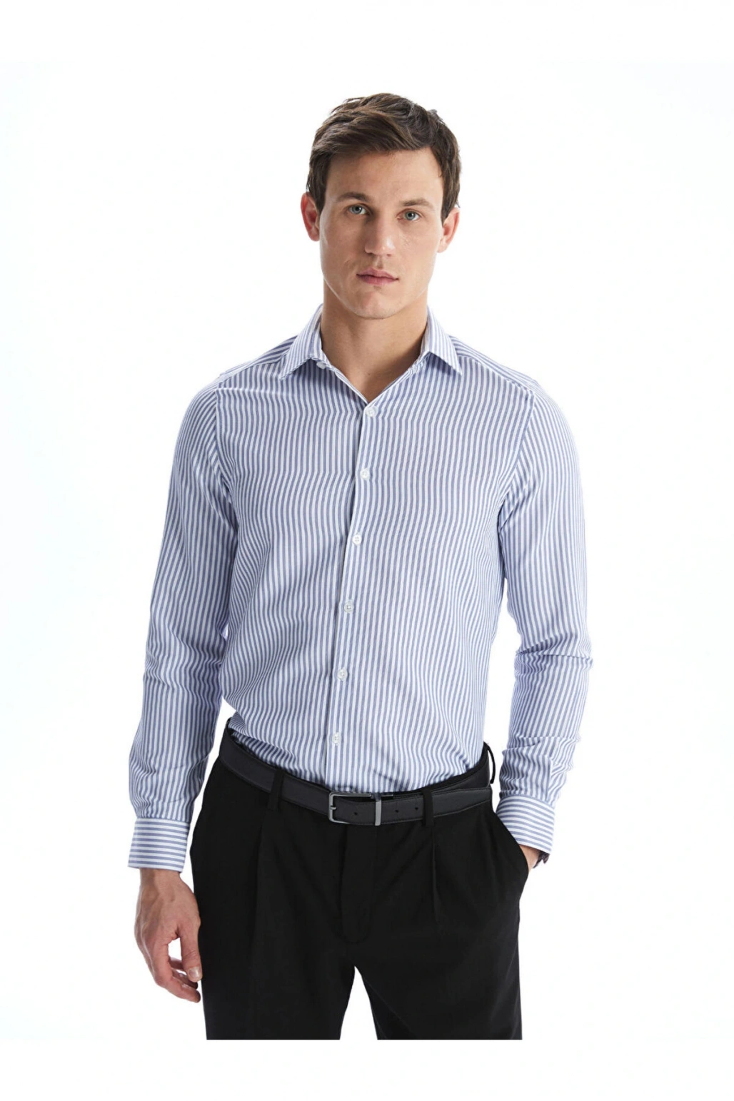 LCWAIKIKI Formal Slim Fit Uzun Kollu Çizgili Erkek Gömlek