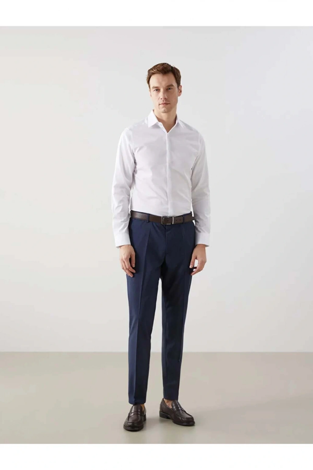 LCWAIKIKI Formal Slim Fit Uzun Kollu Gabardin Erkek Gömlek-9