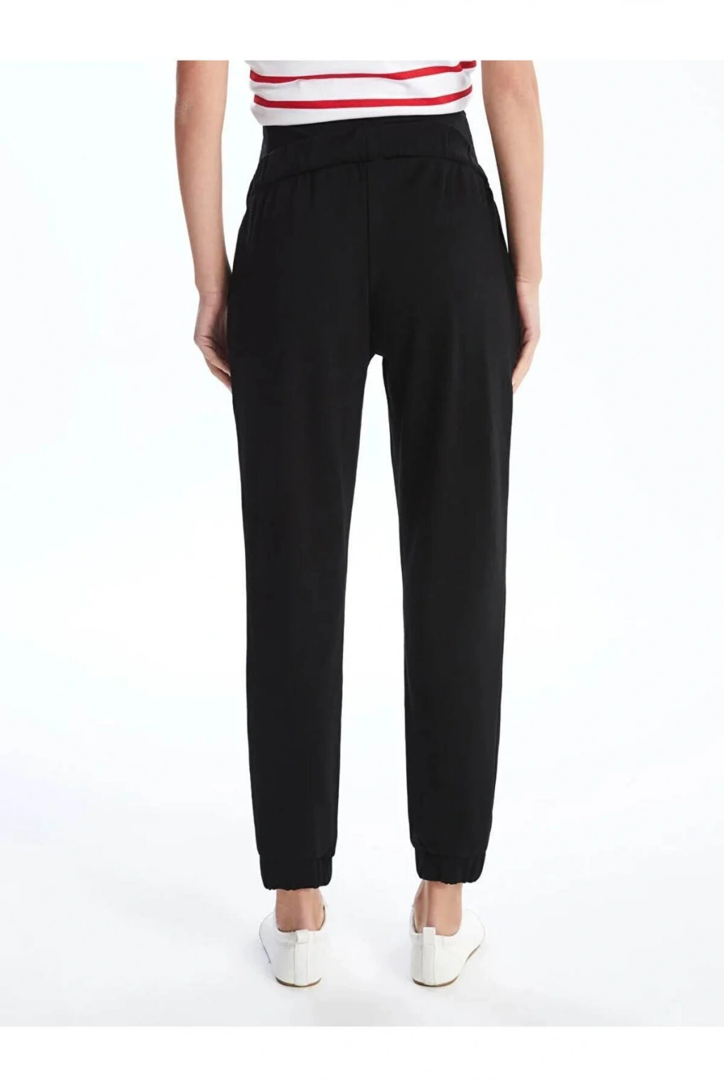 LCWAIKIKI Maternity Siyah Karın Panelli Düz Hamile Jogger Eşofman Altı