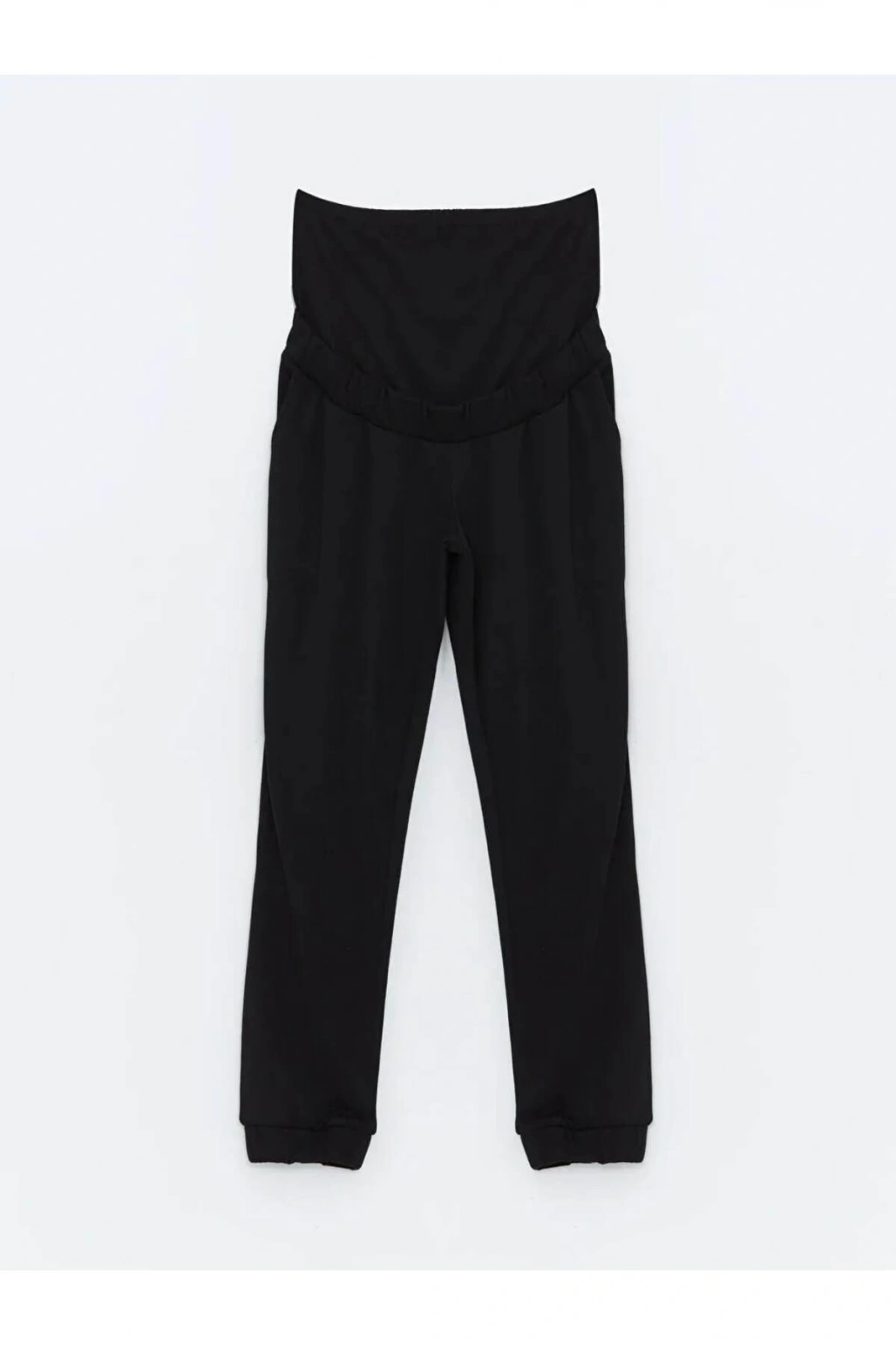 LCWAIKIKI Maternity Siyah Karın Panelli Düz Hamile Jogger Eşofman Altı