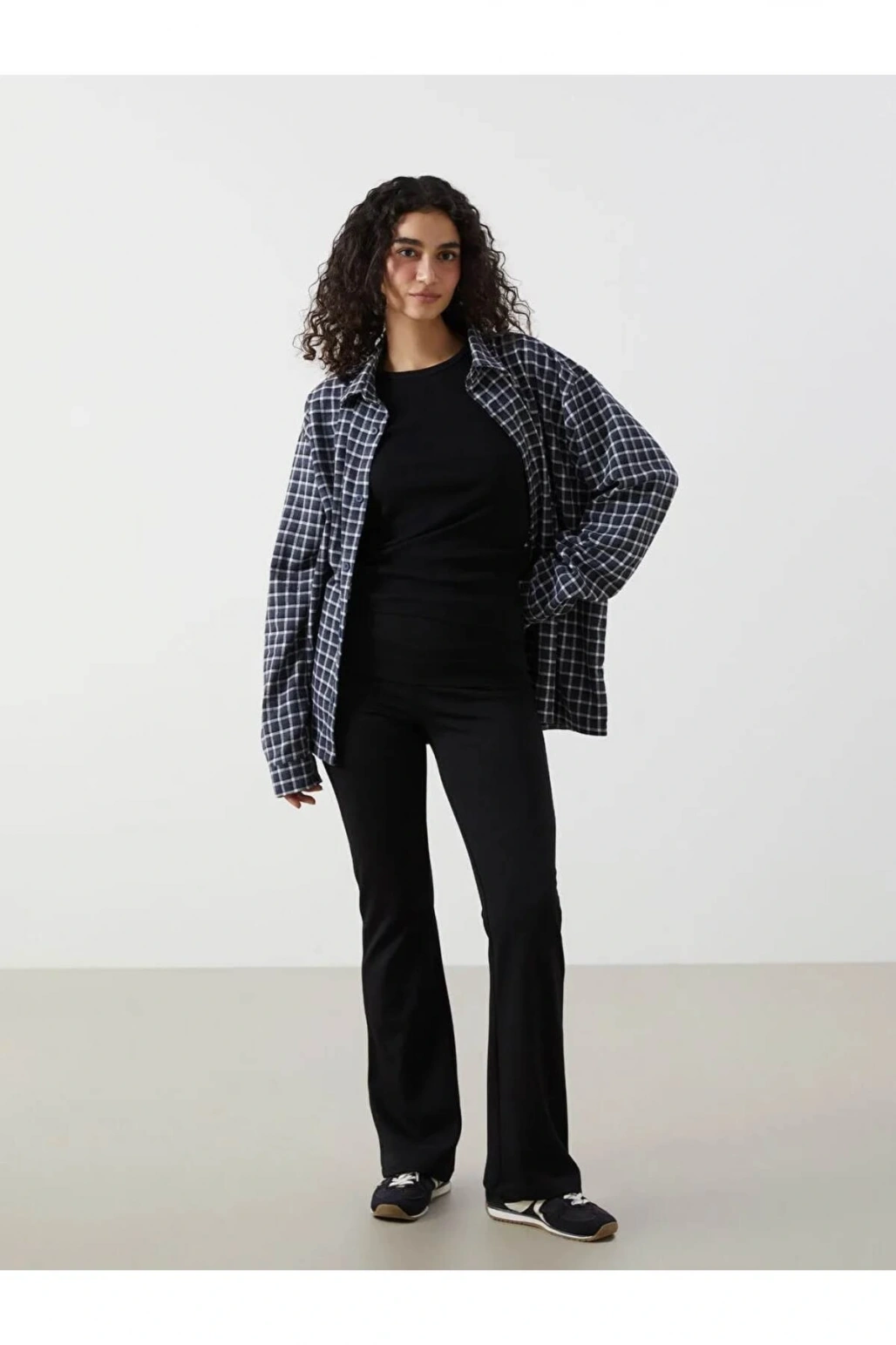 LCWAIKIKI Maternity Siyah Karın Panelli İspanyol Paça Hamile Tayt Pantolon