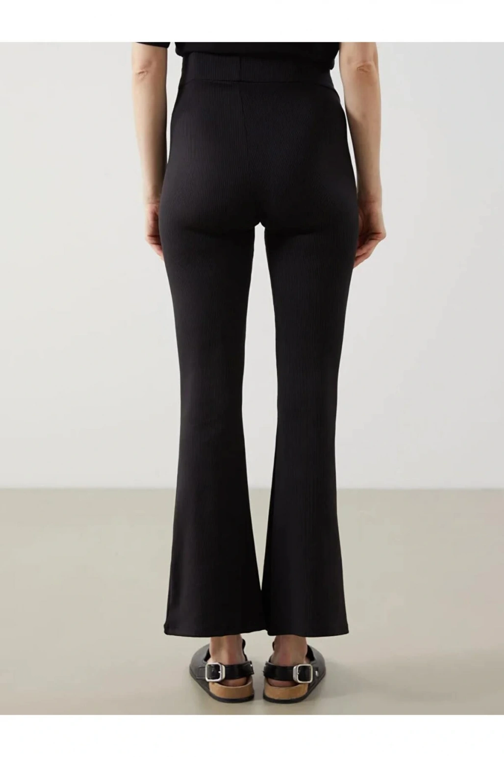 LCWAIKIKI Maternity Siyah Karın Panelli İspanyol Paça Hamile Tayt Pantolon