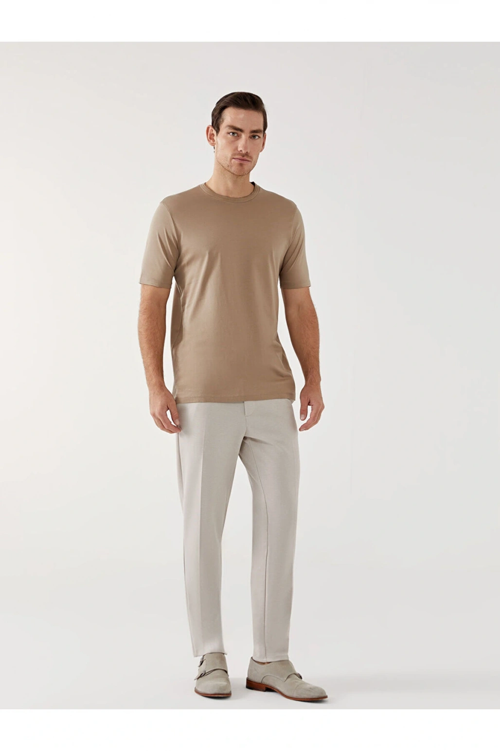 Lcwk Bisiklet Yaka Kısa Kollu Penye Erkek Tişört