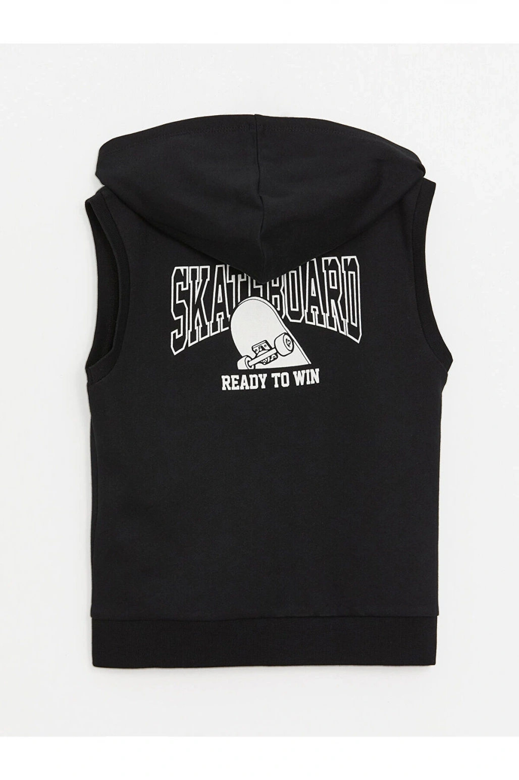 Lcwk Kapüşonlu Baskılı Erkek Çocuk Fermuarlı Yelek