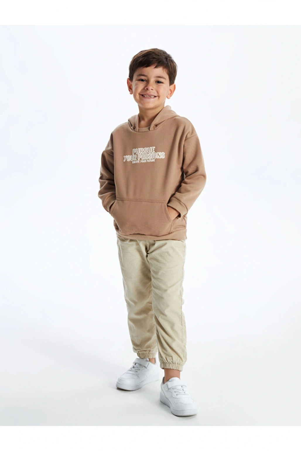 Lcwk Kapüşonlu Baskılı Erkek Çocuk Sweatshirt