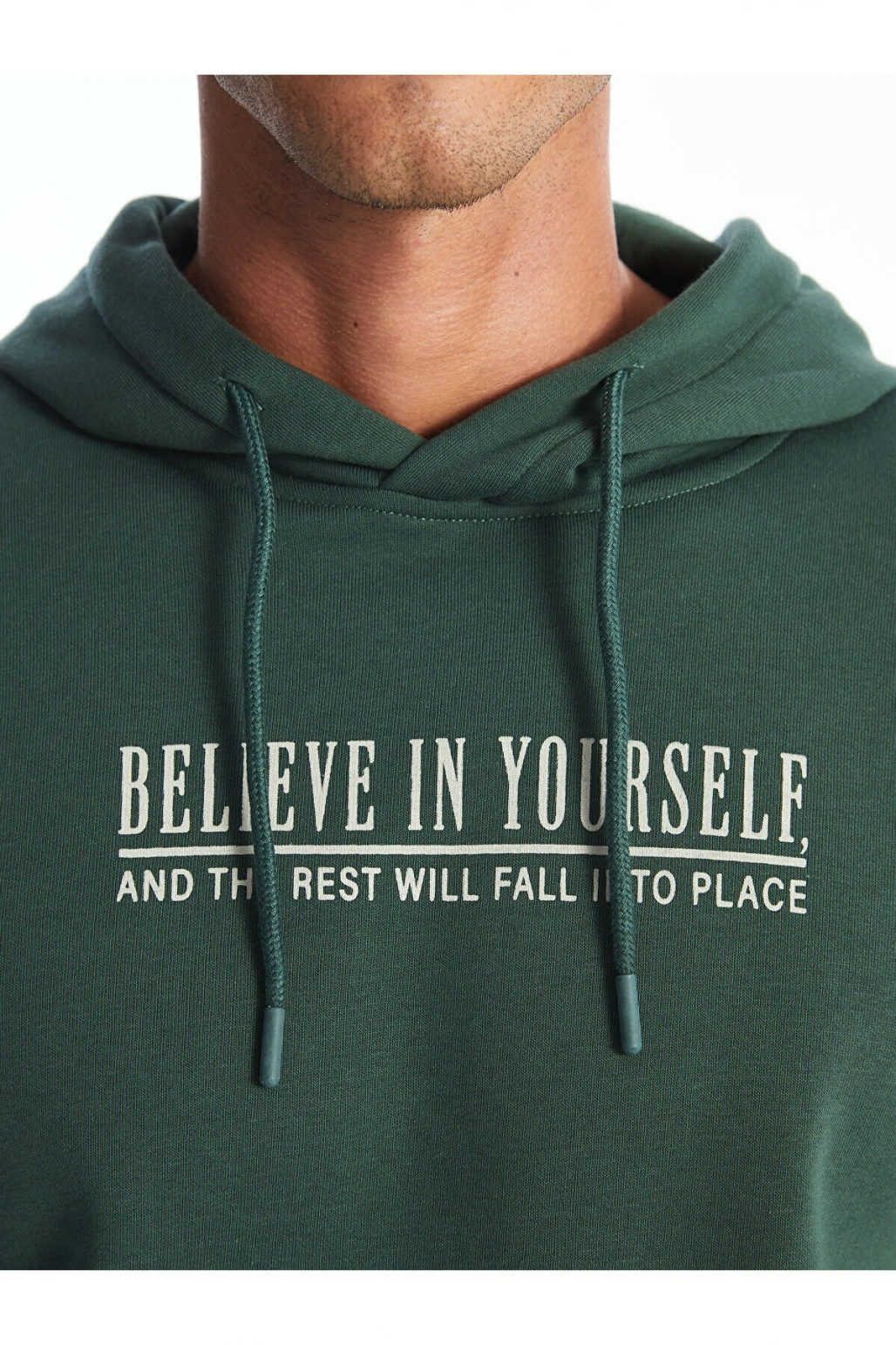 Lcwk Uzun Kollu Baskılı Erkek Kalın Hoodie