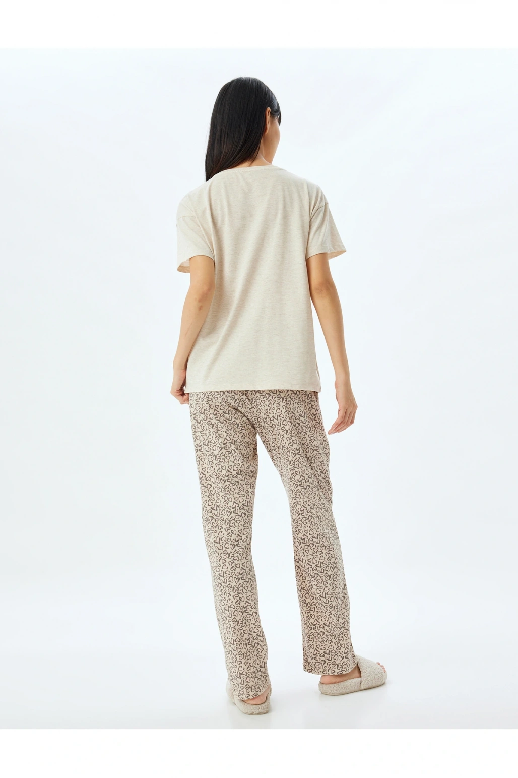 Bej Melanj Kadın Pijama Takımı 5WLK40044MK