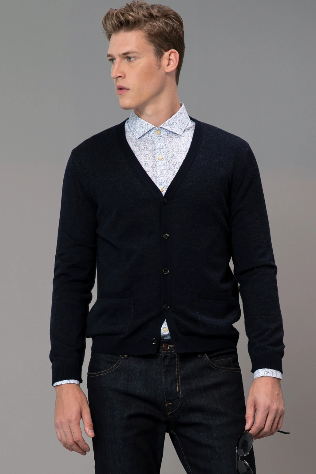 LUFIAN Marıan Erkek Hırka Lacivert