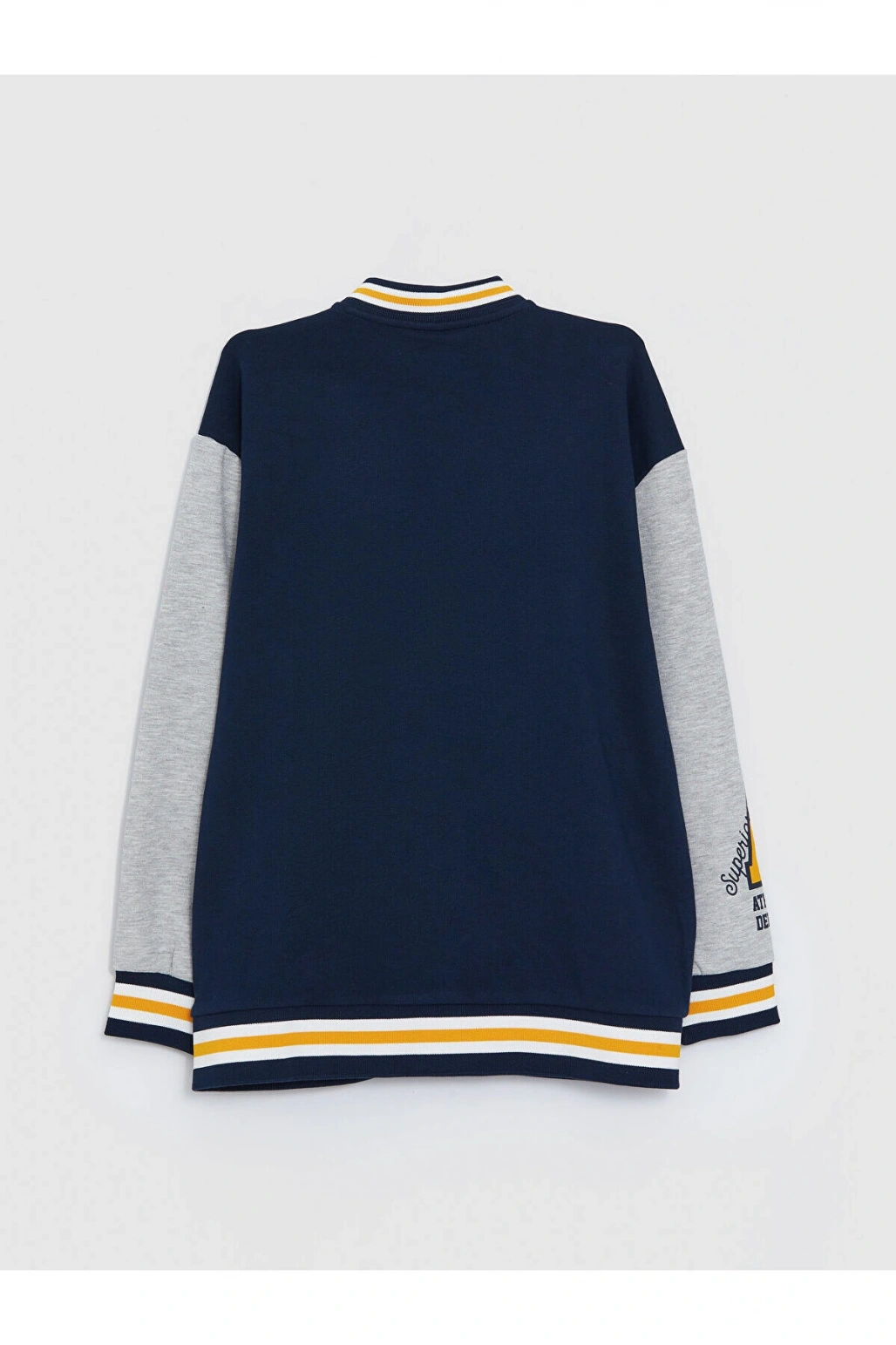 Lw - Baskılı Uzun Kollu Erkek Çocuk Kolej Ceket