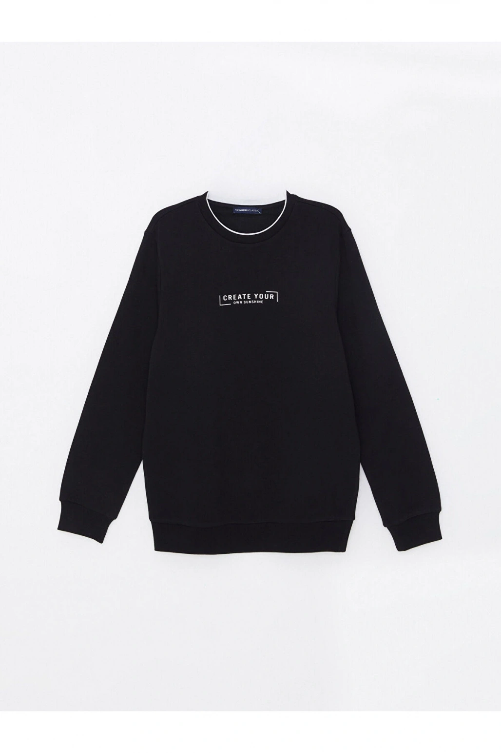 Lw - Bisiklet Yaka Uzun Kollu Baskılı Erkek Sweatshirt