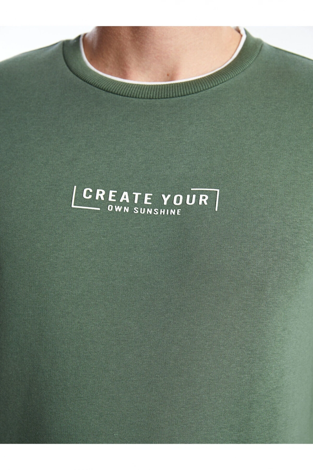 Lw - Bisiklet Yaka Uzun Kollu Baskılı Erkek Sweatshirt