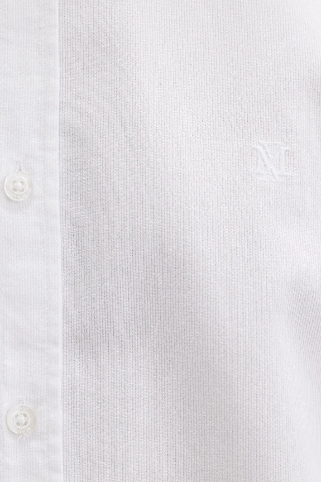 M Logo Nakışlı Beyaz Gömlek