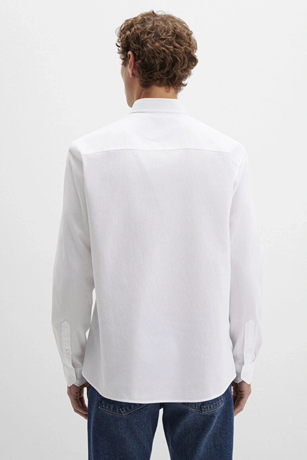 M Logo Nakışlı Beyaz Gömlek