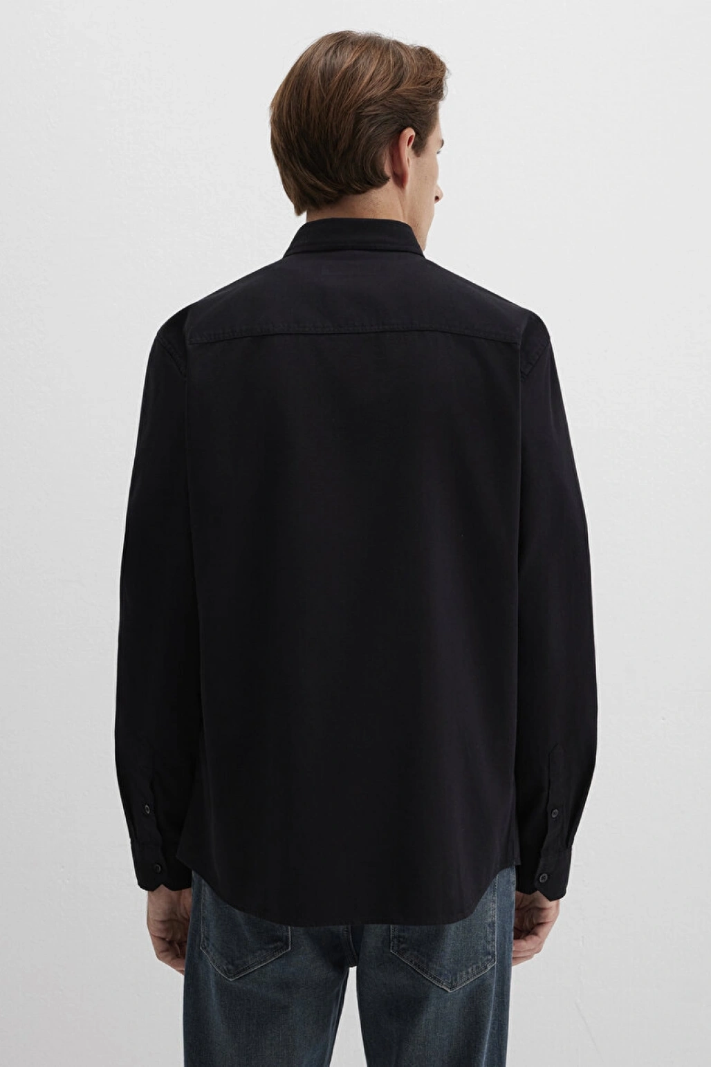 M Logo Nakışlı Siyah Gömlek