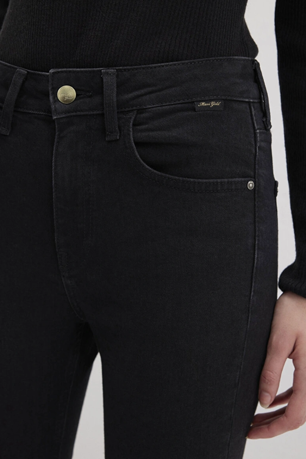 Maria Gold Premium Gri Smoke Jean Pantolon