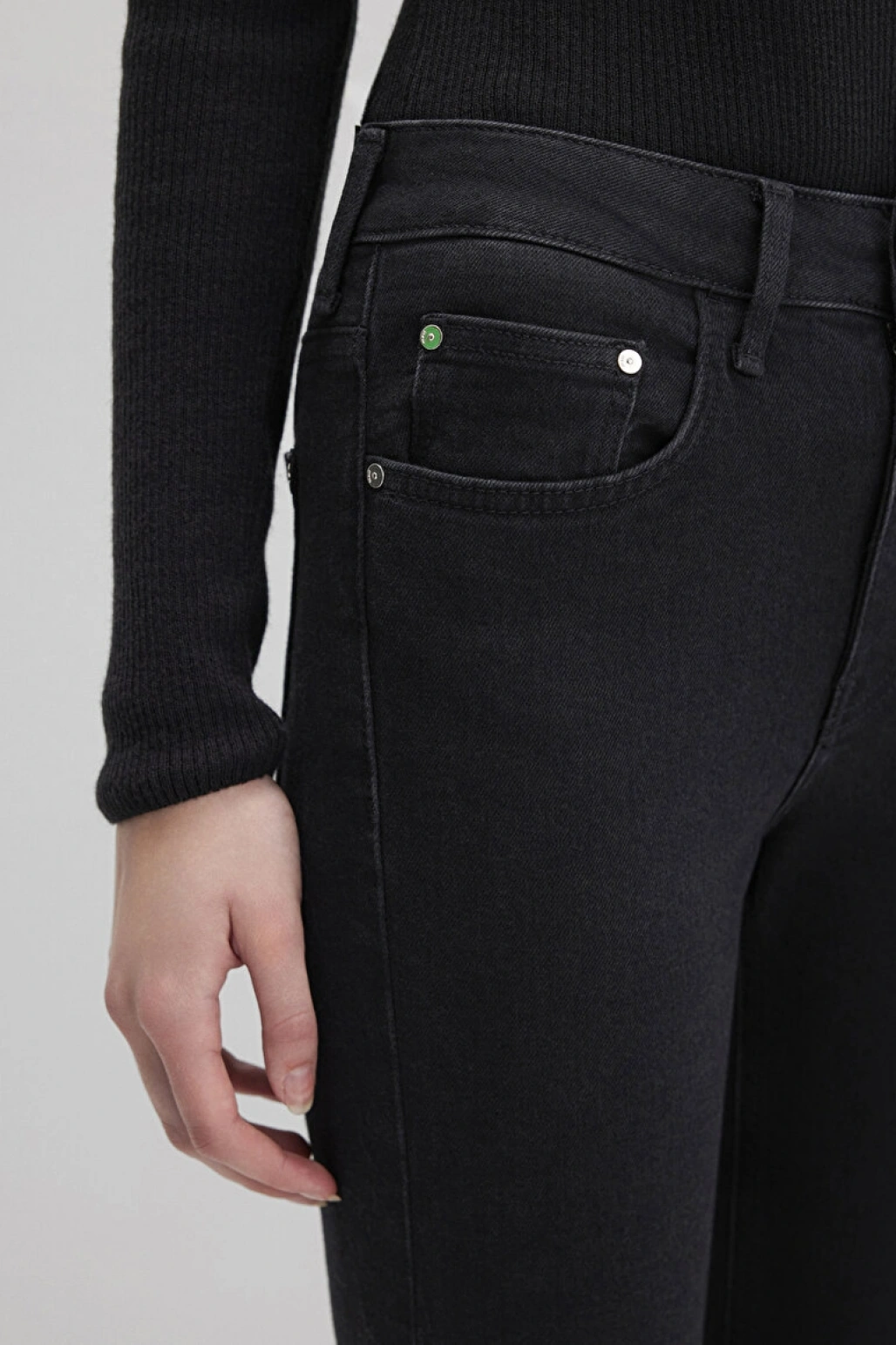 Maria Gold Premium Gri Smoke Jean Pantolon