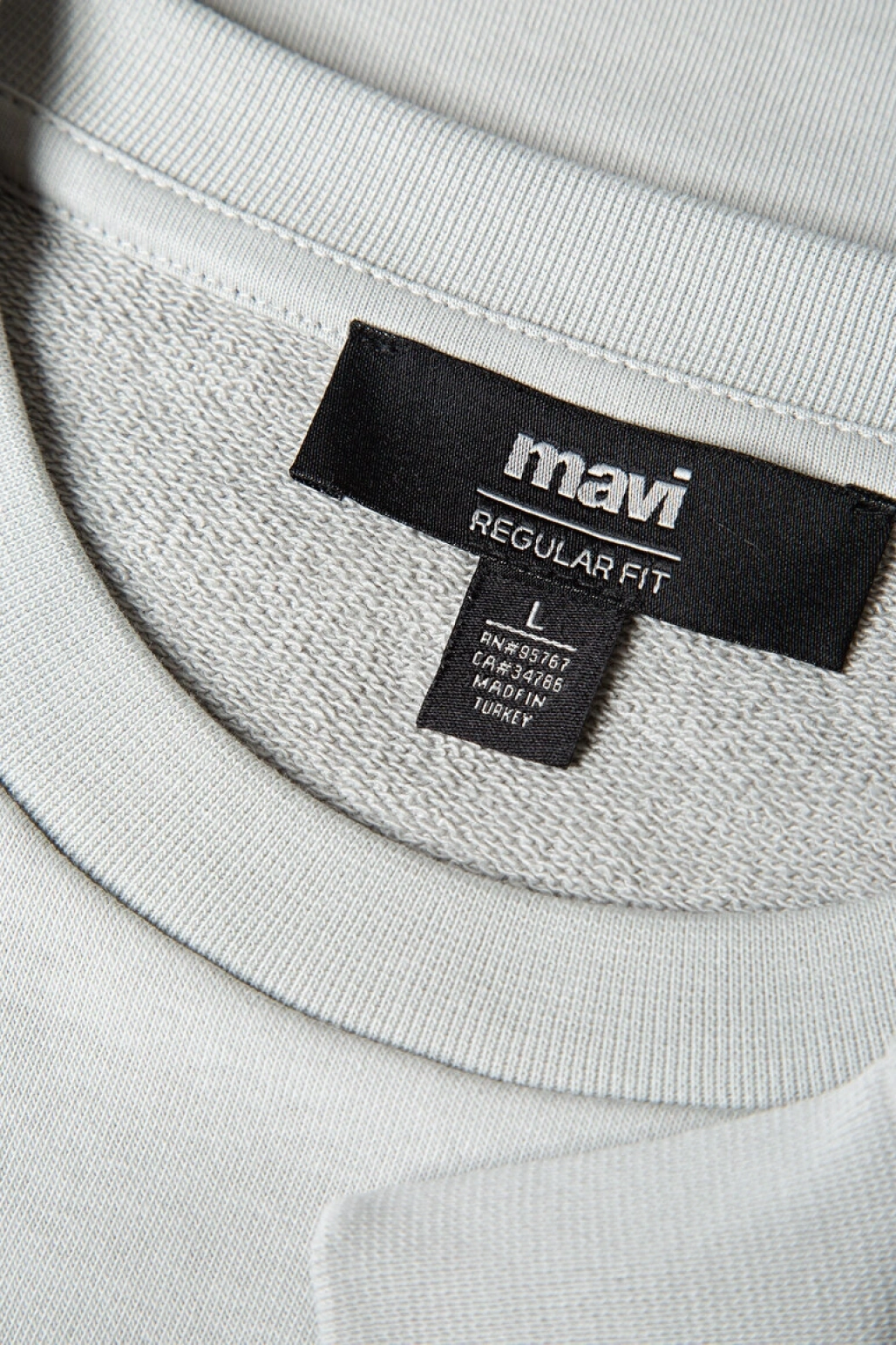 Mavi Baskılı Gri Sweatshirt