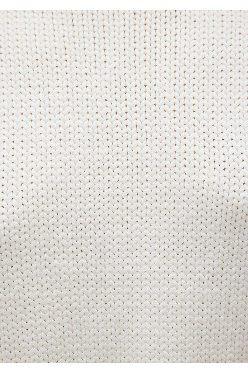 Mavi Bisiklet Yaka Beyaz Crop Kazak Regular Fit / Normal Kesim