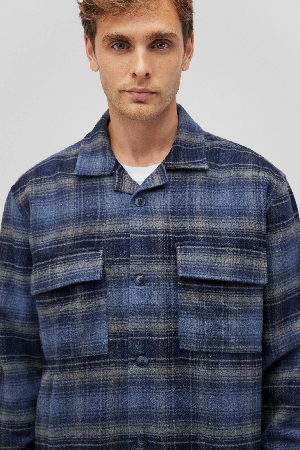 Mavi Erkek Kareli Gömlek