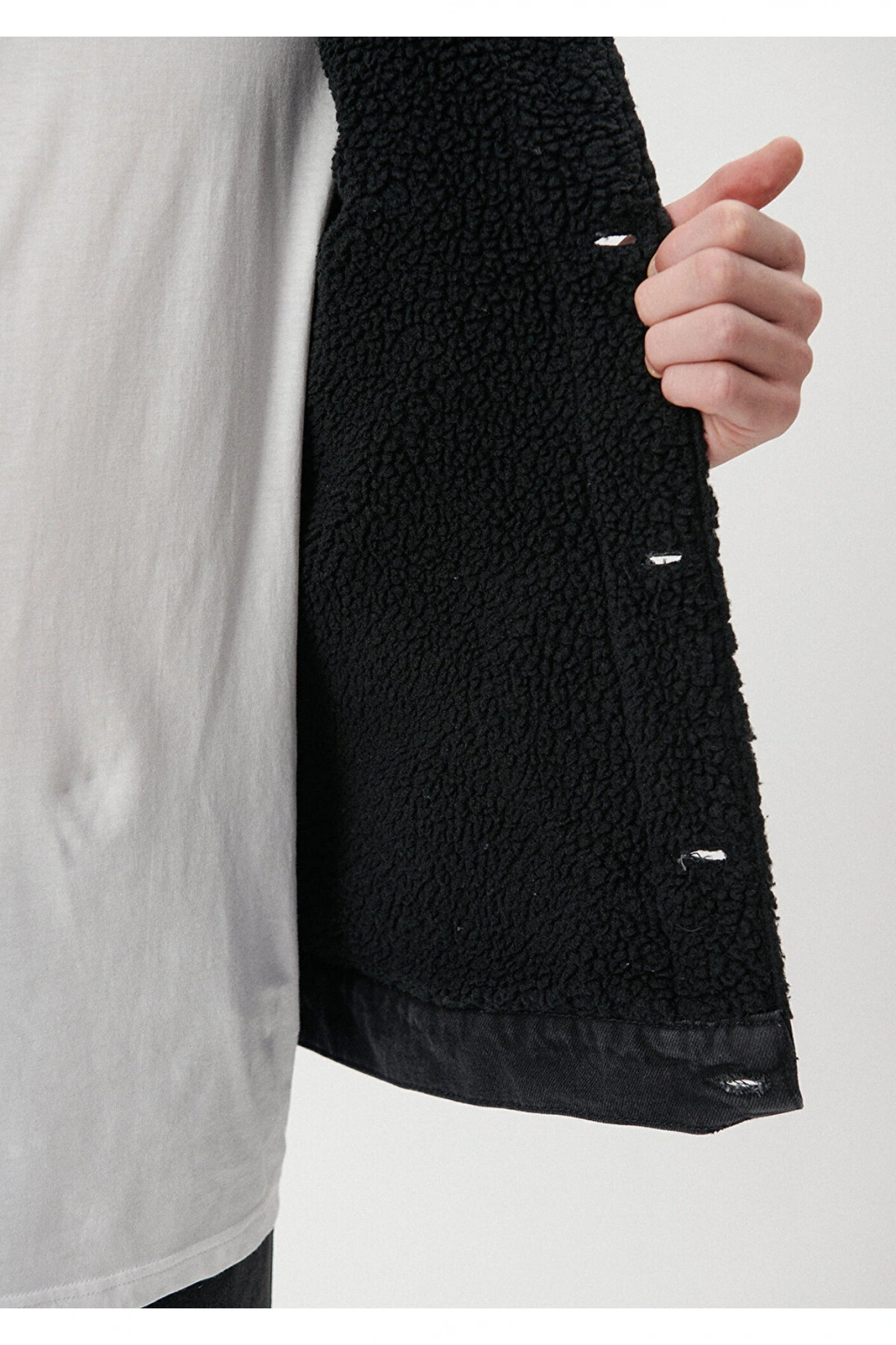 Mavi Frank 90s Gri Sherpa Jean Ceket