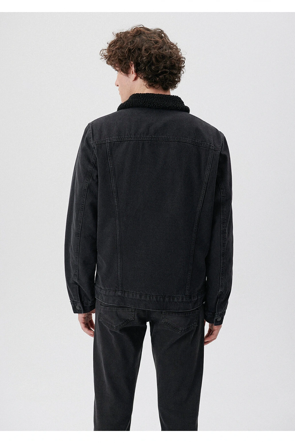 Mavi Frank 90s Gri Sherpa Jean Ceket