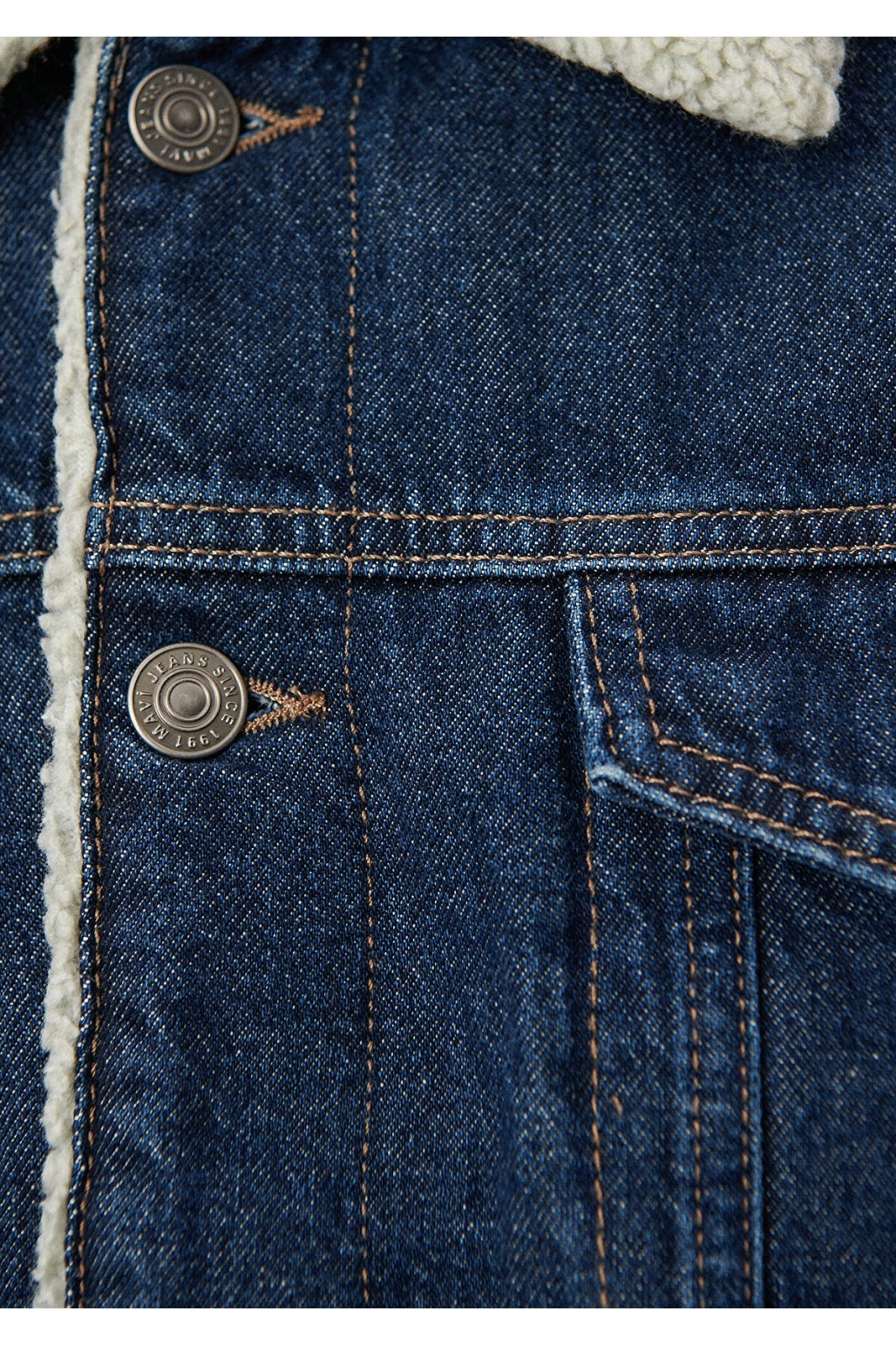 Mavi Frank Rinse Sherpa Jean Ceket