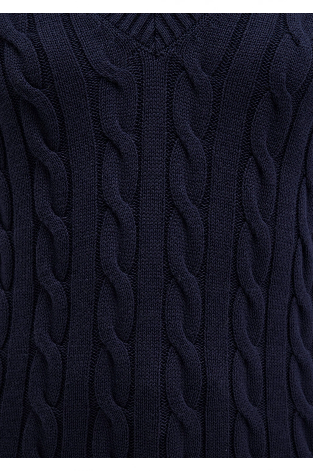 Mavi İpek Karışımlı V Yaka Lacivert Kazak Slim Fit / Dar Kesim