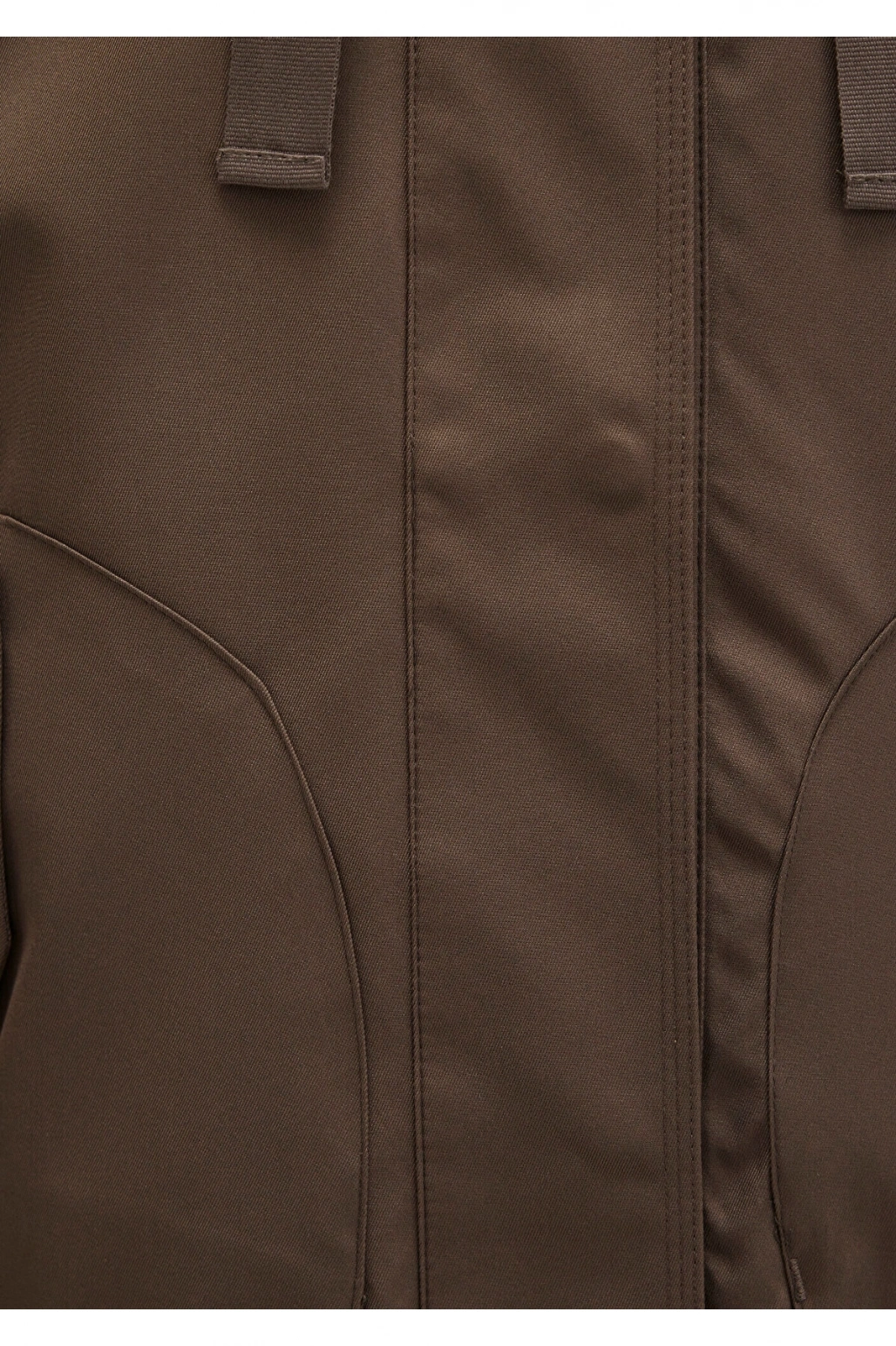 Mavi Kapüşonlu Kahverengi Ceket Loose Fit / Bol Rahat Kesim