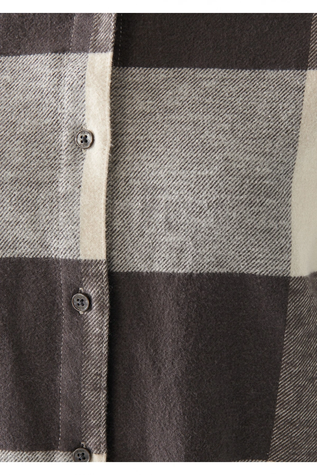 Mavi Kareli Gri Gömlek Oversize / Geniş Kesim